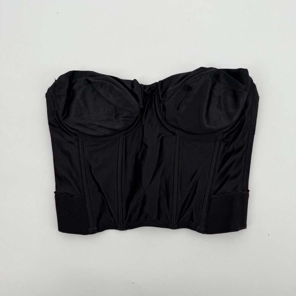 Victoria's Secret 1998 Black Bustier Padded Bra Size 34C